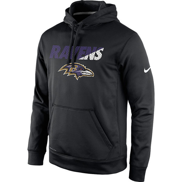 Men Baltimore Ravens Nike Kick Off Staff Performance Pullover Hoodie Black